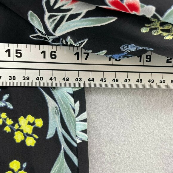 Parker 100% Silk Floral Agave Dress Womens XS Beach Boho Cold Shoulder Ruffle - Picture 6 of 10